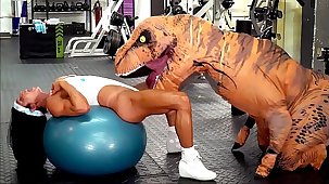 Camsoda - hot milf stepmom fucked away from trex in unmixed gym sex