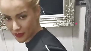 Gold-Digger MILF BJ and Anal in Little boys' room for some Champagne