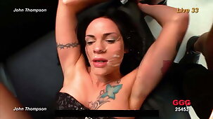Tattooed Bukkake MILF