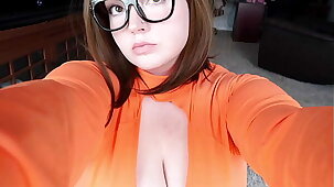 Chubby cosplay Velma Rides Dildo, Rations Cum Trailer